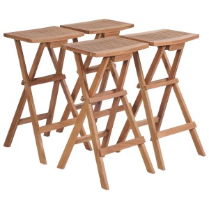 Diverse Hardware, Klappbare Barhocker 4 Stk. Massivholz Teak, vidaXL Klappbare Barhocker 4 Stk. Massivholz Teak