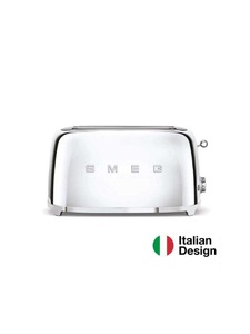 SMEG, SMEG 50's Retro Style Langschlitztoaster 2 Scheiben chrom, SMEG Langschlitz-Toaster TSF02SSEU Chrom