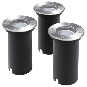 Diverse Hardware, Outdoor LED-Bodenleuchten 3 Stk. Rund, vidaXL LED-Bodeneinbaustrahler 3 Stk. Outdoor Rund