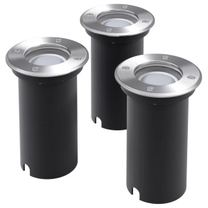 Diverse Hardware, Outdoor LED-Bodenleuchten 3 Stk. Rund, vidaXL LED-Bodeneinbaustrahler 3 Stk. Outdoor Rund