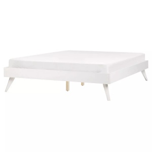 Beliani, Bett mit Lattenrost aus MDF-Platte Retro BERRIC Bett mit Lattenrost aus MDF-Platte Retro BERRIC