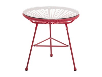 Vente-unique, Gartentisch - Polyrattan - Terracotta - Alios Iii Von Mylia Unisex Rot Bunt ONE SIZE, 