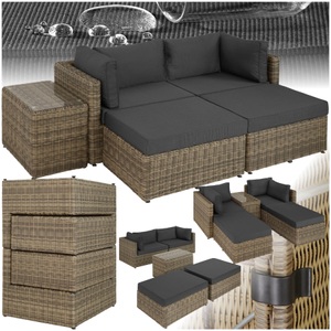 TecTake, Rattan Lounge mit Aluminiumgestell San Domino Rattan Lounge mit Aluminiumgestell San Domino