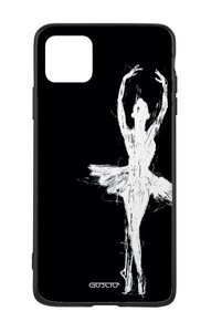 GUSCIO, iPhone 12 / 12 Pro - Cover Ballerina, GUSCIO - iPhone 12 / Pro Cover, Schwarz Bedruckt