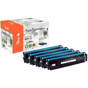 Peach, Peach Spar Pack Plus Tonermodule kompatibel zu HP No. 203X, Peach HP 203 X 5 Toner XL (2*bk, c/m/y) ersetzt HP No. 203X, CF540X*2, CF541X, CF542X, CF543X für z.B. HP Color LaserJet Pro MFP M 281 fdn