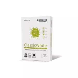 STEINBEIS, STEINBEIS Papier Classic White A3 88080026 80g, recycling 500 Blatt, Steinbeis No.1 DIN A3 Druckerpapier Recycelt 100% 80 g/m² Glatt Weiß 500 Blatt