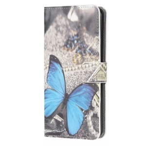 Cover-Discount, Galaxy A52 - Leder Hülle Schmetterling