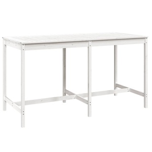 vidaXL, vidaXL Gartentisch Weiß 203,5x90x110 cm Massivholz Kiefer