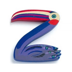 DJECO, Djeco Holz-Buchstabe Z ANIMALS in bunt, Djeco - Buchstaben Tiere 2 Z, Z