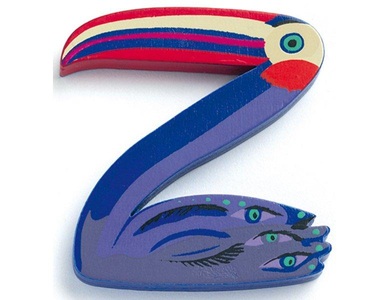 DJECO, Djeco Holz-Buchstabe Z ANIMALS in bunt, Djeco - Buchstaben Tiere 2 Z, Z