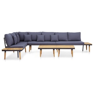 Diverse Hardware, 5-tlg. Garten-Lounge-Set mit Auflagen Massivholz Akazie Braun, vidaXL 7-tlg. Garten-Lounge-Set mit Kissen Massivholz Akazie Braun