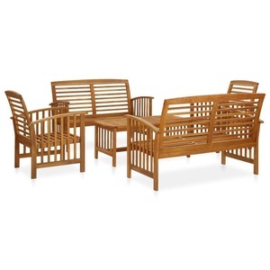 vidaXL, vidaXL 5-tlg. Garten-Lounge-Set Massivholz Akazie, vidaXL 5-tlg. Garten-Lounge-Set Massivholz Akazie