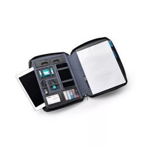 dufco, dufco Konferenzmappe A4 mit, Dufco Konferenzmappe, A4, Powerbank 5000 mAH, jeansblau, 48-2027.000