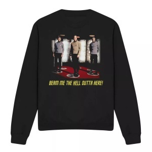 Star Trek, Star Trek - Beam Me Out Sweatshirt, für Damen, Schwarz, Größe L