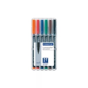 Staedtler, Staedtler Folienstift Lumocolor 313, Staedtler Lumocolor, permanent, Universalstift, S, 0.4mm, 313-WP6, (6 Farben assortiert)