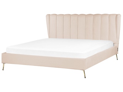 Beliani, Bett mit Lattenrost aus Samtstoff Modern MIRIBEL Bett mit Lattenrost aus Samtstoff Modern MIRIBEL