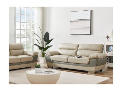 Vente-unique, Ledersofa 3Sitzer FRANCESCA Ledersofa 3Sitzer FRANCESCA, Vente-unique - Ledersofa 3Sitzer FRANCESCA, One Size, Taupe