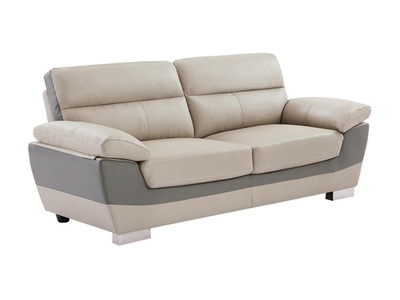 Vente-unique, Ledersofa 3Sitzer FRANCESCA Ledersofa 3Sitzer FRANCESCA, Vente-unique - Ledersofa 3Sitzer FRANCESCA, One Size, Taupe