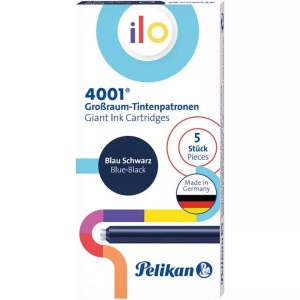 Pelikan, Pelikan Tintenpatrone ilo 4001 Blau-Schwarz 5er Set, Pelikan - Tintenpatrone ilo GTP 4001 301534 Blau-Schwarz 5 Stück, Schwarz