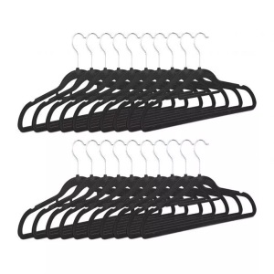 B2X, B2X - Kleiderbügel schmal 20er Set Samt, 18 x 39 cm, B2X - Kleiderbügel schmal 20er Set Samt, 18 x 39 cm