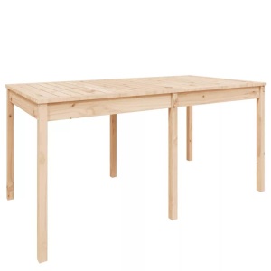 vidaXL, vidaXL Gartentisch 159,5x82,5x76 cm Massivholz Kiefer, vidaXL Gartentisch 159,5x82,5x76 cm Massivholz Kiefer