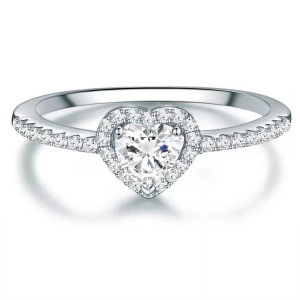 Tresor 1934, Damen Ring Herz Damen Silber 55, Trilani - Ring Herz, 55, Silber
