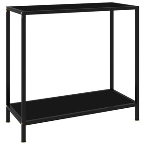 vidaXL, vidaXL Konsolentisch Schwarz 80x35x75 cm Hartglas, vidaXL Konsolentisch Schwarz 80x35x75 cm Hartglas