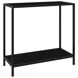 vidaXL, vidaXL Konsolentisch Schwarz 80x35x75 cm Hartglas, vidaXL Konsolentisch Schwarz 80x35x75 cm Hartglas