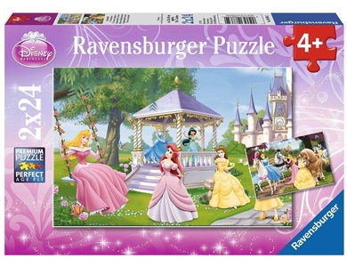Ravensburger, Ravensburger 2 X 24 Teile Zauberhafte Prinzessinnen, Disney Princess, Puzzle, Zauberhafte Prinzessinnen