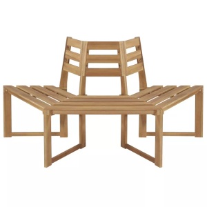 Diverse Hardware, Baumbank Halb-Hexagonal 160 cm Massivholz Akazie, vidaXL Baumbank Halb-Hexagonal 160 cm Massivholz Akazie