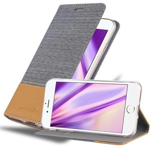 Cadorabo, Hülle für Apple iPhone 7 PLUS 7S PLUS 8 PLUS Magnetverschluss, Kartenfach, Cadorabo - Hülle für Apple iPhone 7 PLUS 7S 8 Magnetverschluss, Kartenfach, Mediumgrau