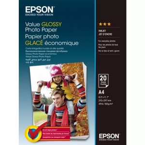 Epson, Epson Value Glossy Photo Paper - A4 - 20 Blätter, Epson Value Photo Paper, A4, InkJet, 183g, S400035, (20 Blatt)