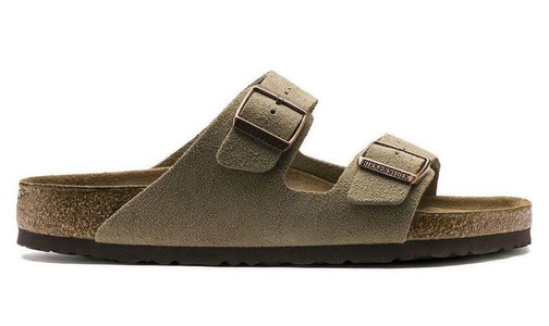 Birkenstock, Pantolette 'Arizona Suede', Birkenstock - Arizona BS Wildleder sandale, für Damen, Grau, Größe 39