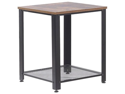 Beliani, Beistelltisch aus Spanplatte Skandinavisch ASTON Beistelltisch aus Spanplatte Skandinavisch ASTON, Beliani - Beistelltisch aus Faserplatte Skandinavisch ASTON, One Size, Braun Leder