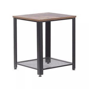 Beliani, Beistelltisch aus Spanplatte Skandinavisch ASTON Beistelltisch aus Spanplatte Skandinavisch ASTON, Beliani - Beistelltisch aus Faserplatte Skandinavisch ASTON, One Size, Braun Leder