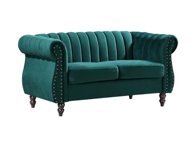 Vente-unique, Chesterfield-Sofa - 2-Sitzer - Samt - Smaragd - TRUMBO Chesterfield-Sofa - 2-Sitzer - Samt - Smaragd - TRUMBO, Vente-unique - Chesterfield-Sofa - 2-Sitzer - Samt - Smaragdgrün - TRUMBO, One Size