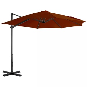 vidaXL, vidaXL Ampelschirm mit Aluminium-Mast Terrakotta-Rot 300 cm
