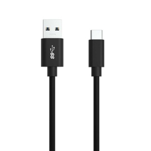 Ansmann, Ansmann Handy, Notebook Ladekabel [1x USB 3.0 Stecker A - 1x USB 3.0 Stecker C] 2 m Schwarz Aluminium-Stecker,, Ansmann USB-Kabel USB 3.2 Gen1 (USB 3.0 / USB 3.1 Gen1) USB-A Stecker, USB-C® Stecker 2.00 m Schwarz Aluminium-Stecker,