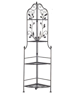 Beliani, Eckregal schwarz Metall 4 Ablageflächen, Beliani - Regal aus Eisen Klassisch SIDERNO, One Size, Schwarz