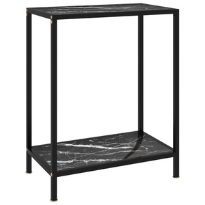 vidaXL, vidaXL Konsolentisch Schwarz 60x35x75 cm Hartglas