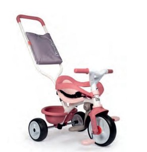 Smoby, Smoby Be Move Komfort Dreirad rosa, Smoby Dreirad »Be Move Komfort Rosa«, Gurt, Pedal-Freilauf, Schiebestange, Verstellbarer Sitz