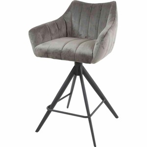 mutoni, Barstuhl Cinema drehbar Velvet anthrazit Barstuhl Cinema drehbar Velvet anthrazit, 