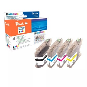 Peach, Peach Spar Pack Tintenpatronen kompatibel zu Brother LC-125XL, LC-127XL, Peach Tintenset Brother LC-127XL BK, C, M, Y
