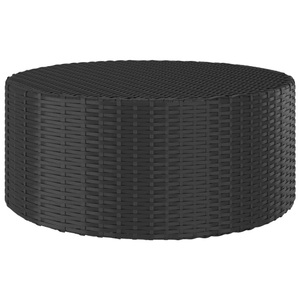 vidaXL, vidaXL Teetisch Schwarz 68x68x30 cm Poly Rattan