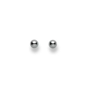 MUAU Schmuck, Ohrstecker Weissgold 750, 3mm Damen ONE SIZE, MUAU Schmuck - Ohrstecker Weissgold 750, 3mm, One Size, Silber