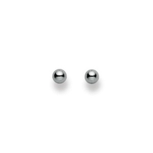 MUAU Schmuck, Ohrstecker Weissgold 750, 3mm Damen ONE SIZE, MUAU Schmuck - Ohrstecker Weissgold 750, 3mm, One Size, Silber