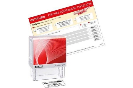 Colop, COLOP Mehrtextstempel 20 4 Zeilen 14x38mm, Colop Mehrtextstempel, 4 Zeilen, 14mm x 38mm, 20