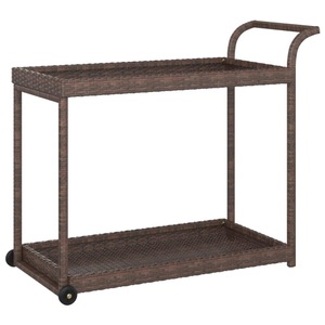 vidaXL, vidaXL Barwagen Braun 100x45x83 cm Poly Rattan, vidaXL Barwagen Braun 100x45x83 cm Poly Rattan
