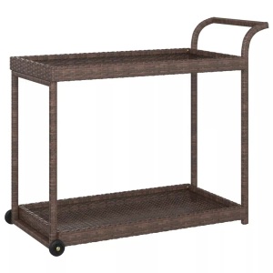 vidaXL, vidaXL Barwagen Braun 100x45x83 cm Poly Rattan, vidaXL Barwagen Braun 100x45x83 cm Poly Rattan