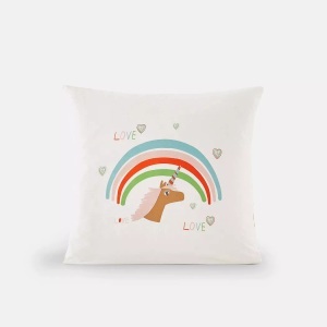 LA REDOUTE INTERIEURS, Kissenbezug aus Bio-Baumwolle Licorne, Kissenbezug aus Bio-Baumwolle Licorne